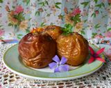 Foto del paso 4 de la receta: Manzanas horneadas con queso crema, pasas y praliné de nuez💕