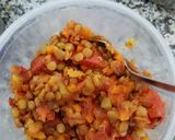 A picture of step 4 of Lentil dish.