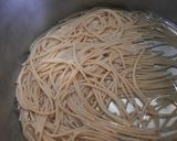 Foto del paso 2 de la receta: Pasta con jamón, hongos y cherry