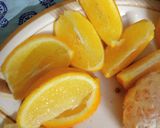 A picture of step 2 of Fruits with black salt.
