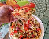 A picture of step 7 of Veggies Delight Pizza.