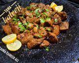 A picture of step 5 of Tawa mutton kaleeji.