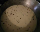 A picture of step 2 of Gatte ki kadi with rice.