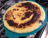 Une image de l'étape 12 de Flan pâtissier aux myrtilles pâte brisée au curaçao.