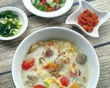 A picture of step 4 of Soto Betawi (Coconut Milk + Milk) Delicious.