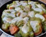 Foto del paso 4 de la receta: Guatila/yota/cidra con salsa de puerro🥧 y queso🧀🌿🥬🌰