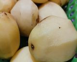 A picture of step 1 of Chatpata cubes potatoes.