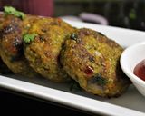 A picture of step 3 of Bajra Tikki.
