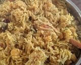 A picture of step 1 of Hyderabadi Prawns Biryani.