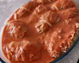 Töltött kelkáposzta paradicsomosan, sütőben recept fázis 6 fotója