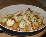 Foto del paso 5 de la receta: Pechugas de pavo con patatas, bacon y queso Reblochon