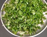 A picture of step 1 of Besan Methi ki sabji.