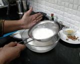 A picture of step 3 of Pistachio pound cake.