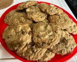 A picture of step 6 of Copycat Mrs. Field's Chocolate Chip Macadamia Nut Cookies.
