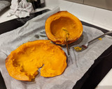 A picture of step 8 of Red kuri squash pie made from homemade puree.