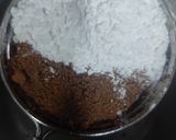 A picture of step 1 of Hershey's Chocolate pudding.