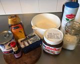 A picture of step 1 of Eggless Dora cake / Dora pancake.