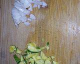 A picture of step 1 of Totapuri Raw mango salad.