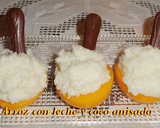 Foto del paso 8 de la receta: Melocotones rellenos de arroz con leche y coco