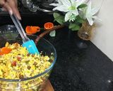 A picture of step 2 of Healthy moong sprouts chaat.