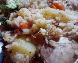 Foto del paso 2 de la receta: Revuelto de arroz, verdura y pollo