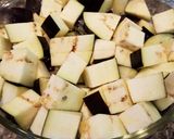 A picture of step 1 of Steamed Aubergine with Spicy Asian Dressing.