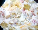 Foto del paso 3 de la receta: Trottole tricolore con bacon y alcachofas a la crema