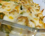 عکس مرحله 6 از دستور پوره سیب زمینی همراه با مرغ سرخ شده و پنیر پیتزا (تقریبا موساکا)😋