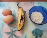 Foto del paso 1 de la receta: Tortilla de avena, plátano y huevo