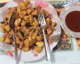 A picture of step 7 of FRIED SPICY DHOKLA.