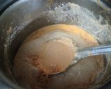 A picture of step 3 of Tricolor halwa.