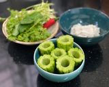 Hình bước làm 1 của món Khổ Qua Nhồi Kho Chay
