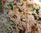 A picture of step 8 of Anything goes pasta.