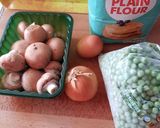 Gombás borsópörkölt, nokedlivel recept fázis 1 fotója