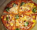 A picture of step 5 of Corn and capsicum pizza.