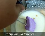 A picture of step 2 of Valentine's special Vanilla-Chocolate Duo Cake (eggless) #heart.