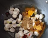 A picture of step 2 of Creamy Arbi Curry.