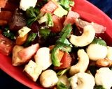 A picture of step 4 of Healthy stir fry representing Makhana Veggies Nuts and Fruits.
