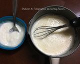 A picture of step 4 of Mishti Doi.