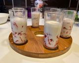 A picture of step 2 of Strawberry Milk.