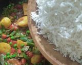 A picture of step 7 of Vegetable Biryani.