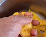 A picture of step 1 of Gujrati Special Fajeto (Mango kadhi).