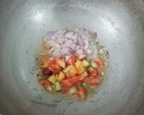 A picture of step 2 of Lal saag sabji.