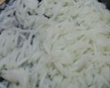 A picture of step 2 of Fried rice with shashlik.