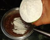 A picture of step 5 of Butterscotch rajbhog ice-cream chocolate cake.