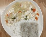 A picture of step 11 of Mun Tahu Ayam / Chinese Chicken Tofu Thick Soup.