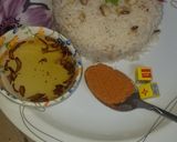 A picture of step 6 of Rice and beans with oil and pepper.