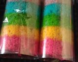 Foto langkah ke 4 dari resep Rainbow cake kukus ny. liem.