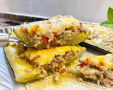 Foto del paso 13 de la receta: Calabacín relleno con gratinado de queso