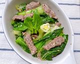 Hình bước làm 2 của món Cải thìa xào thịt bò